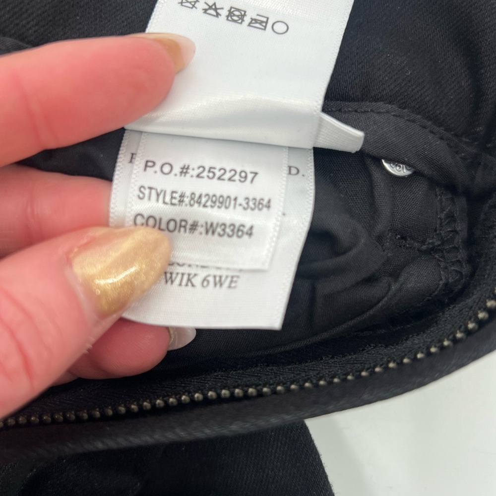 PAIGE Black Sasha Wide Leg Jean Fog Luxe Coating High Rise Size 26 - Picture 11 of 16